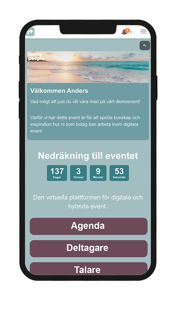 Besökare kan enkelt logga in och har all eventformation enkelt tillgängligt i event-appen.